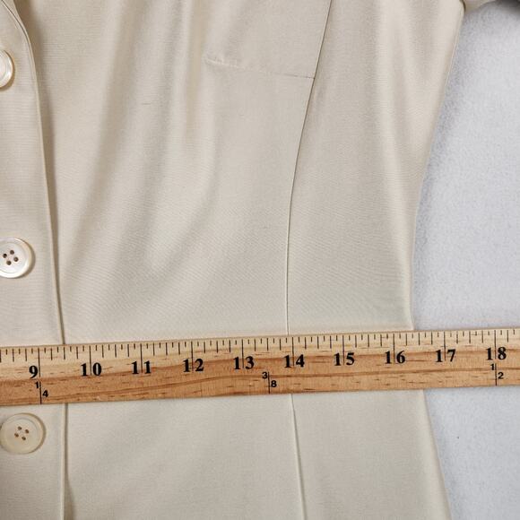 Ann Taylor 100% Cream Silk Sleeveless Vintage Dress & Coat Set  Women’s Size 6 - Picture 16 of 16